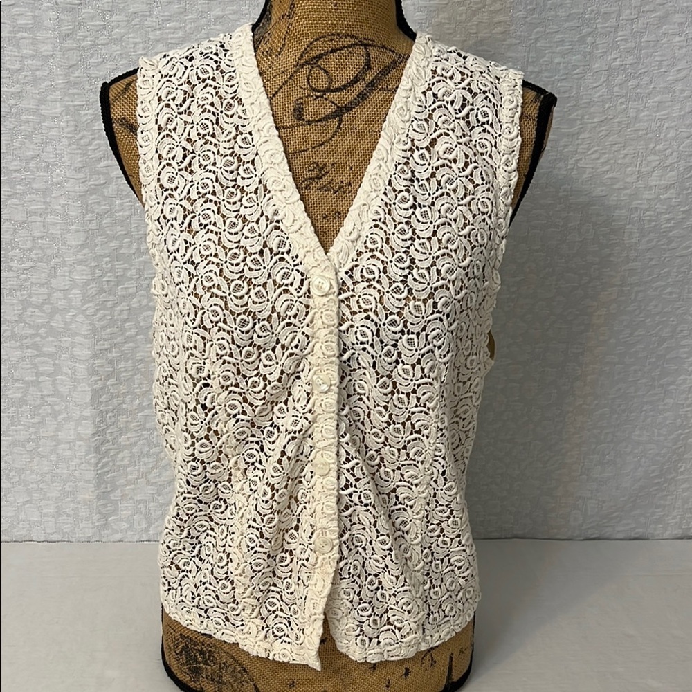 LIZ- SPORT VINTAGE COTTON VEST TOP 10